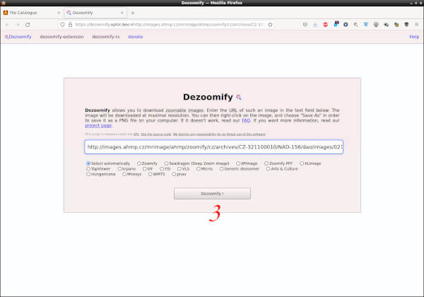 po presmerovani na dezoomify